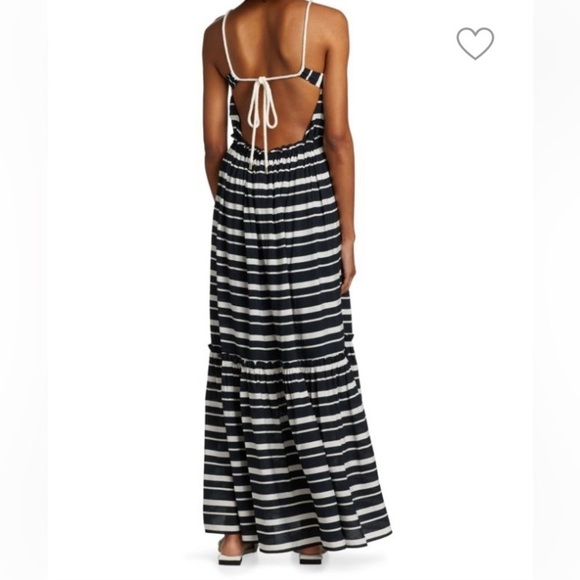 Jonathan Simkhai Swim Maxi Dress Rope Striped Halter XS Beach Coastal Vacation - Picture 14 of 16